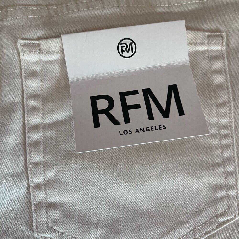 NWT RFM MIA Raw Hem‎ Bootcut Cropped Jeans Tummy Control Off White Size 16 NEW - Picture 8 of 16